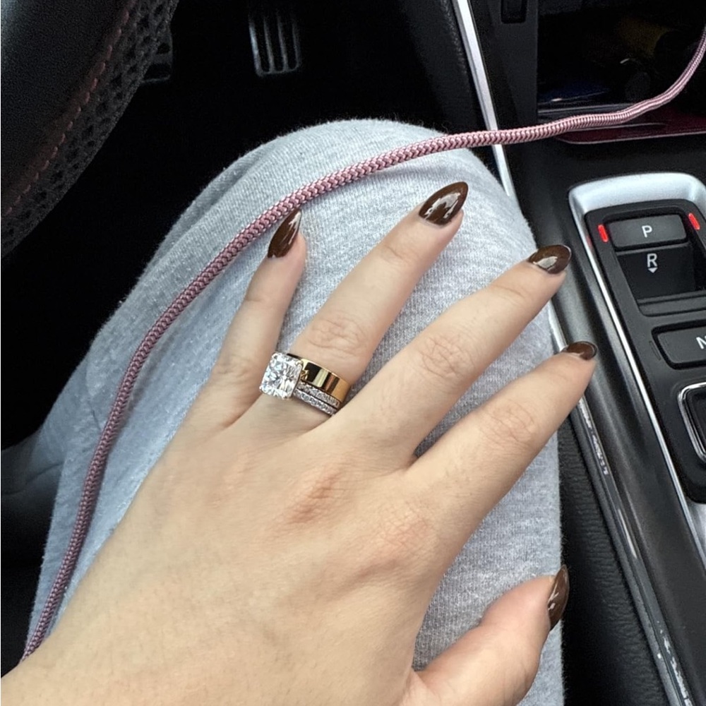 14K Gold 5mm Ring Dainty Women Pinky Band Thick Cigar Wedding Stack Unisex Lux - Picture 7 of 8